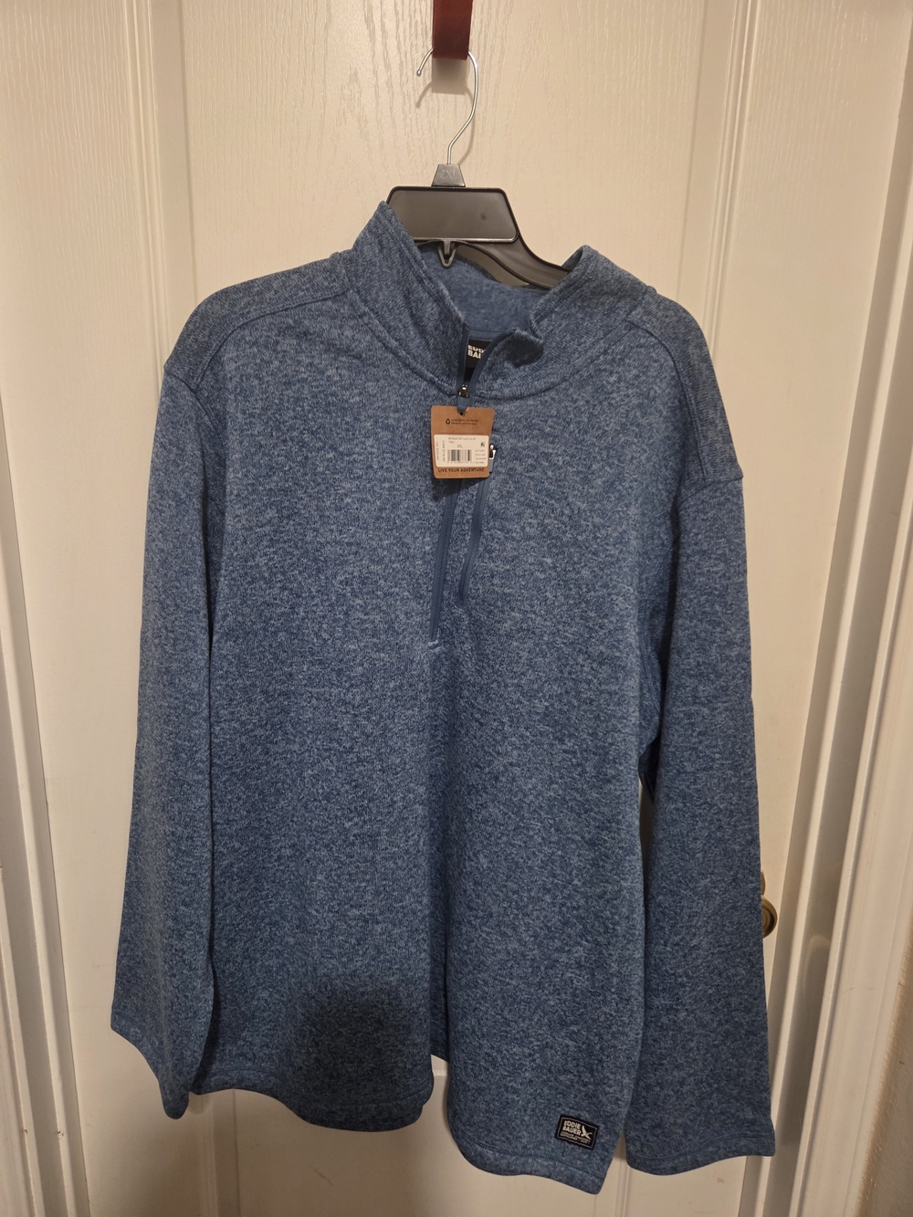 Men's Heathered Blue Half-Zip Pullover Eddie Bauer